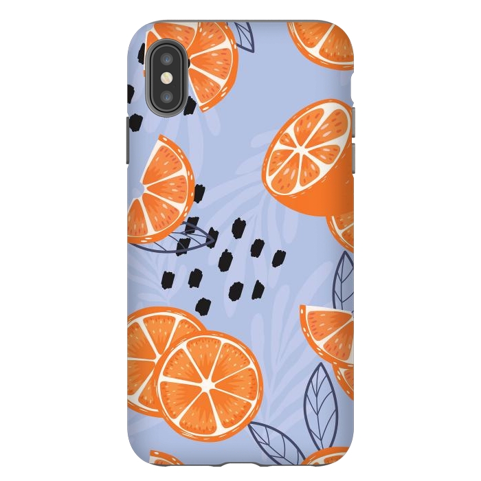 iPhone Xs Max StrongFit Orange pattern 04 by Jelena Obradovic