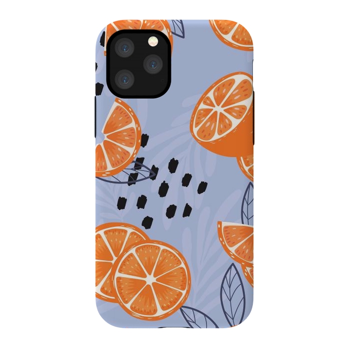 iPhone 11 Pro StrongFit Orange pattern 04 by Jelena Obradovic