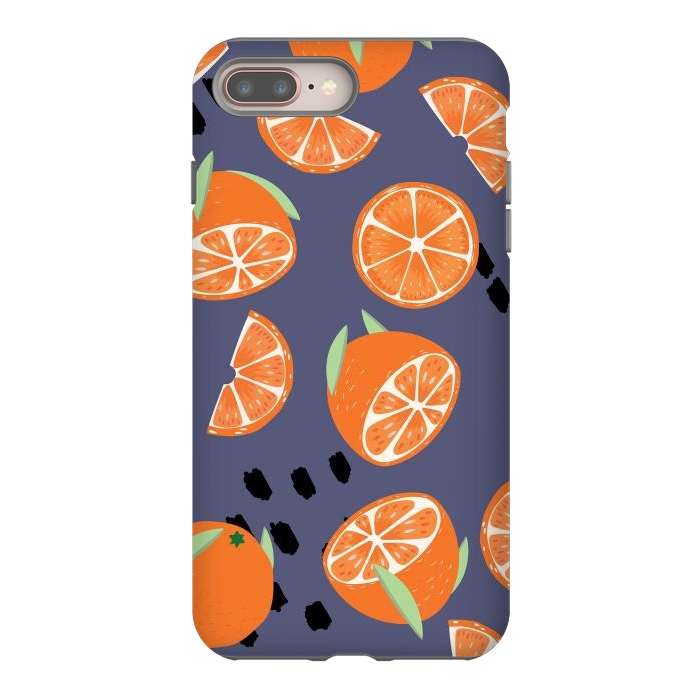 iPhone 7 plus StrongFit Orange pattern 05 by Jelena Obradovic