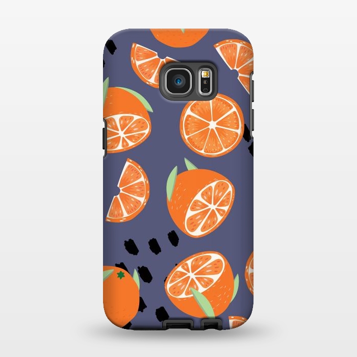 Galaxy S7 EDGE StrongFit Orange pattern 05 by Jelena Obradovic