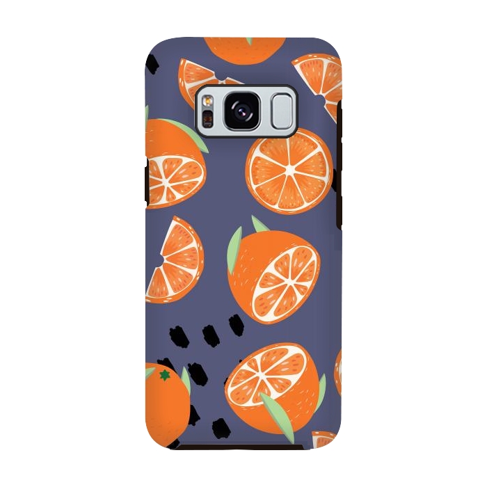 Galaxy S8 StrongFit Orange pattern 05 by Jelena Obradovic