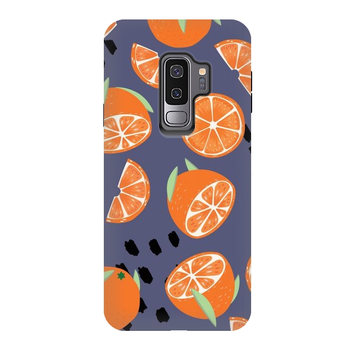 Galaxy S9 plus StrongFit Orange pattern 05 by Jelena Obradovic