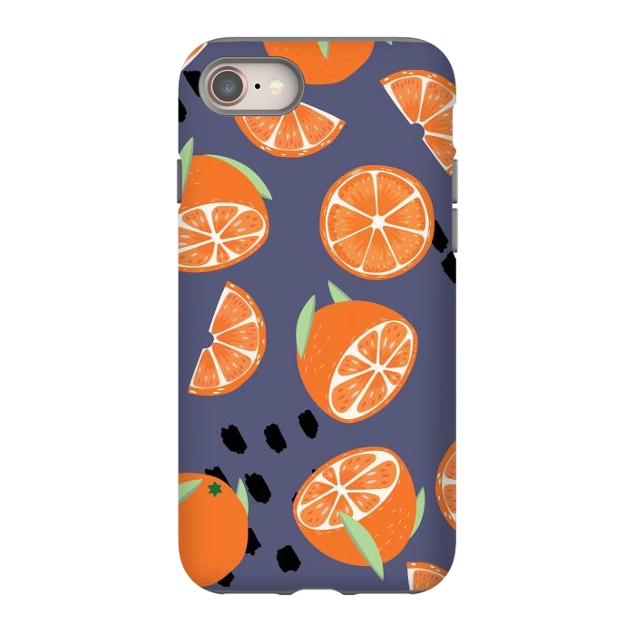 iPhone 8 StrongFit Orange pattern 05 by Jelena Obradovic