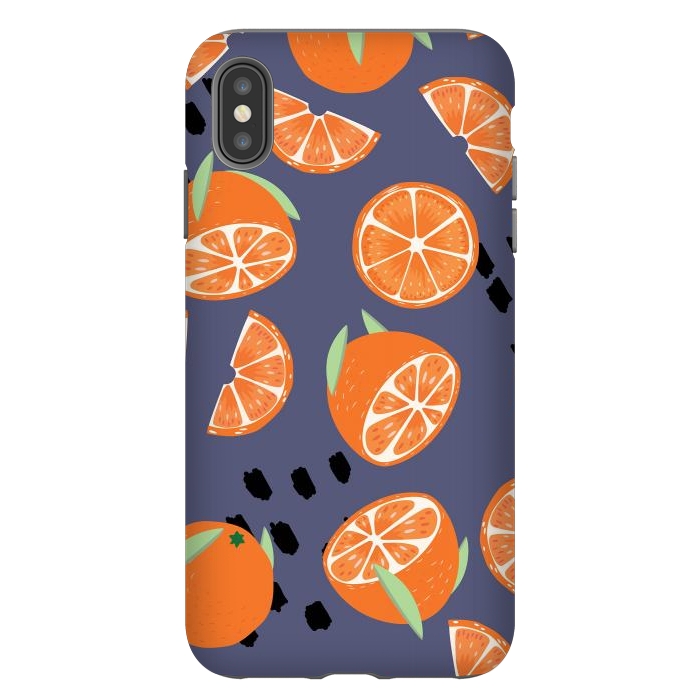 iPhone Xs Max StrongFit Orange pattern 05 by Jelena Obradovic