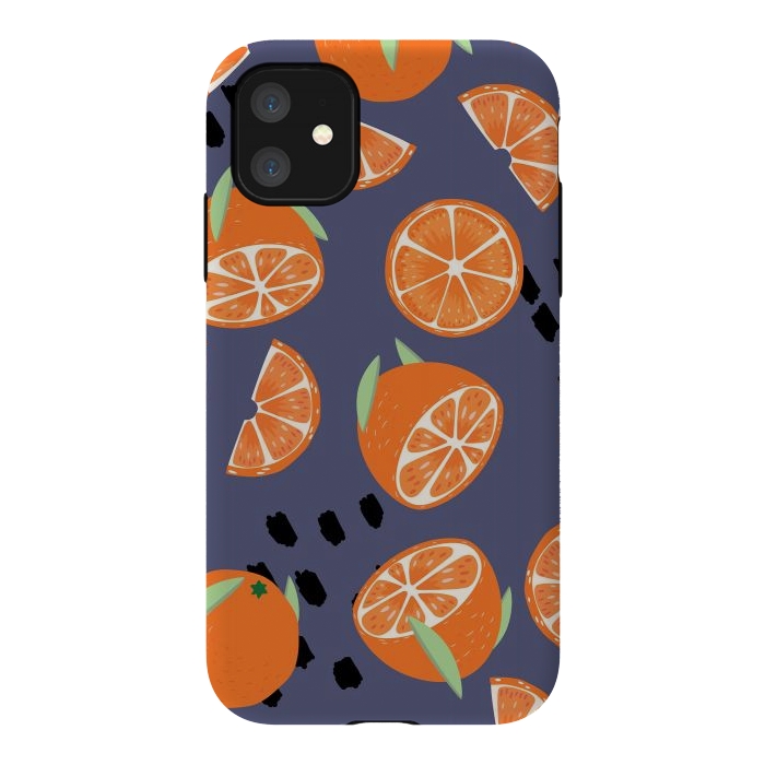 iPhone 11 StrongFit Orange pattern 05 by Jelena Obradovic