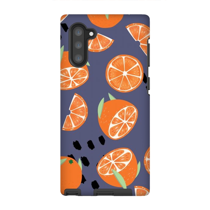 Galaxy Note 10 StrongFit Orange pattern 05 by Jelena Obradovic