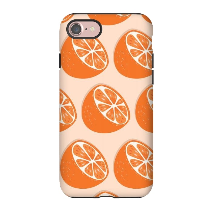iPhone 7 StrongFit Orange pattern 07 by Jelena Obradovic
