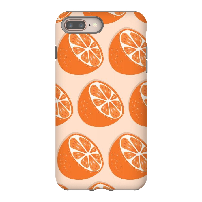 iPhone 7 plus StrongFit Orange pattern 07 by Jelena Obradovic