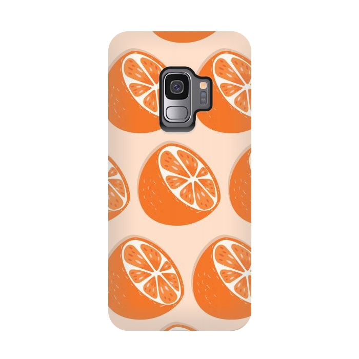 Galaxy S9 StrongFit Orange pattern 07 by Jelena Obradovic