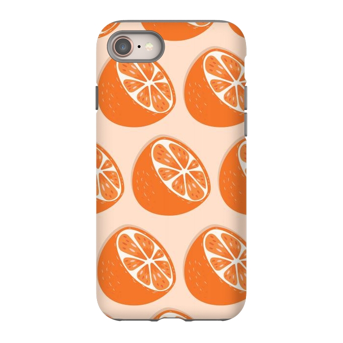 iPhone 8 StrongFit Orange pattern 07 by Jelena Obradovic