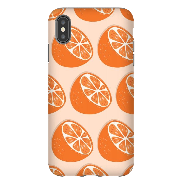 iPhone Xs Max StrongFit Orange pattern 07 by Jelena Obradovic