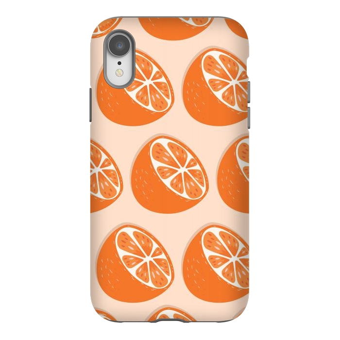 iPhone Xr StrongFit Orange pattern 07 by Jelena Obradovic