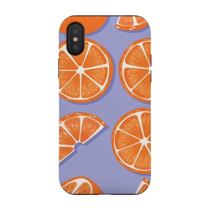 iPhone Xs / X StrongFit Orange pattern 08 by Jelena Obradovic
