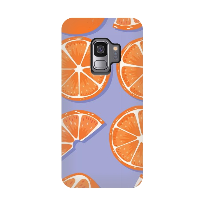 Galaxy S9 StrongFit Orange pattern 08 by Jelena Obradovic