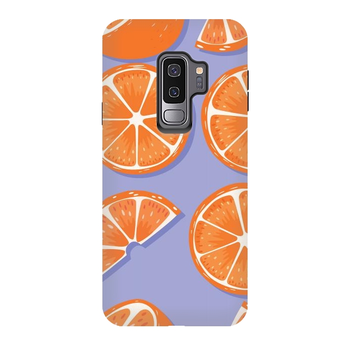 Galaxy S9 plus StrongFit Orange pattern 08 by Jelena Obradovic