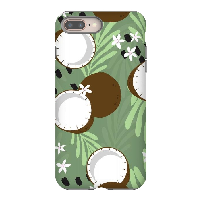 iPhone 7 plus StrongFit Coconut pattern 01 by Jelena Obradovic