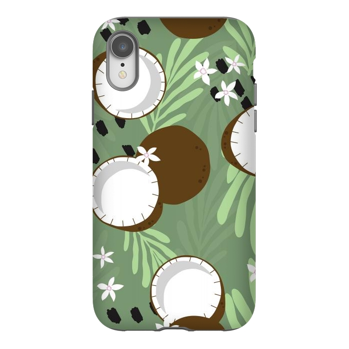 iPhone Xr StrongFit Coconut pattern 01 by Jelena Obradovic