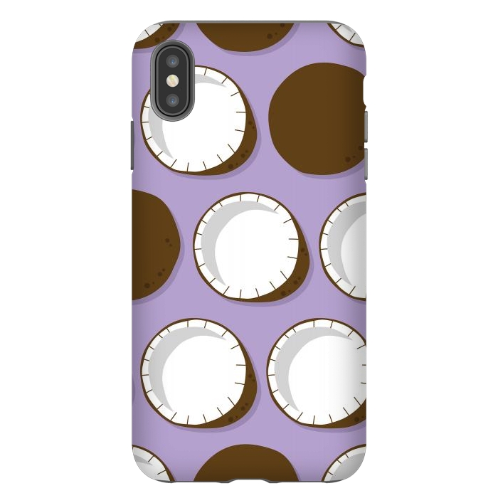 iPhone Xs Max StrongFit Coconut pattern 02 by Jelena Obradovic