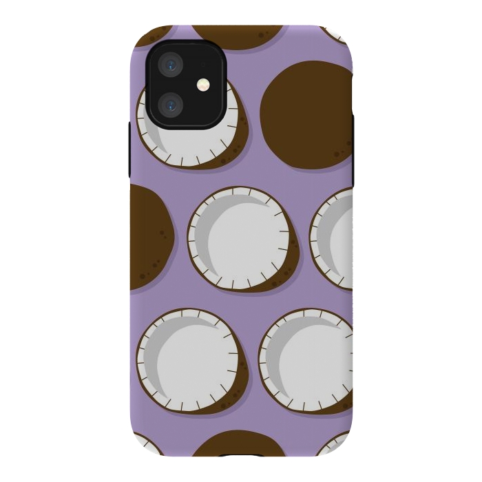 iPhone 11 StrongFit Coconut pattern 02 by Jelena Obradovic