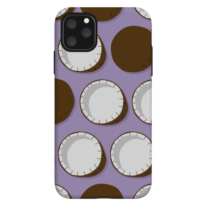 iPhone 11 Pro Max StrongFit Coconut pattern 02 by Jelena Obradovic