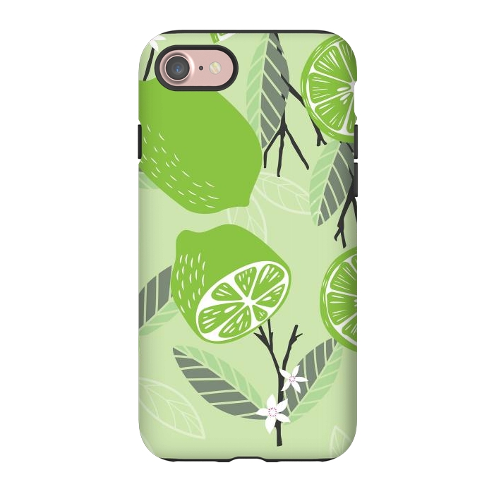 iPhone 7 StrongFit Lime pattern 02 by Jelena Obradovic