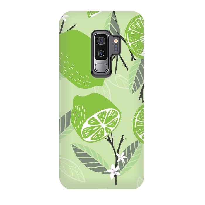 Galaxy S9 plus StrongFit Lime pattern 02 by Jelena Obradovic