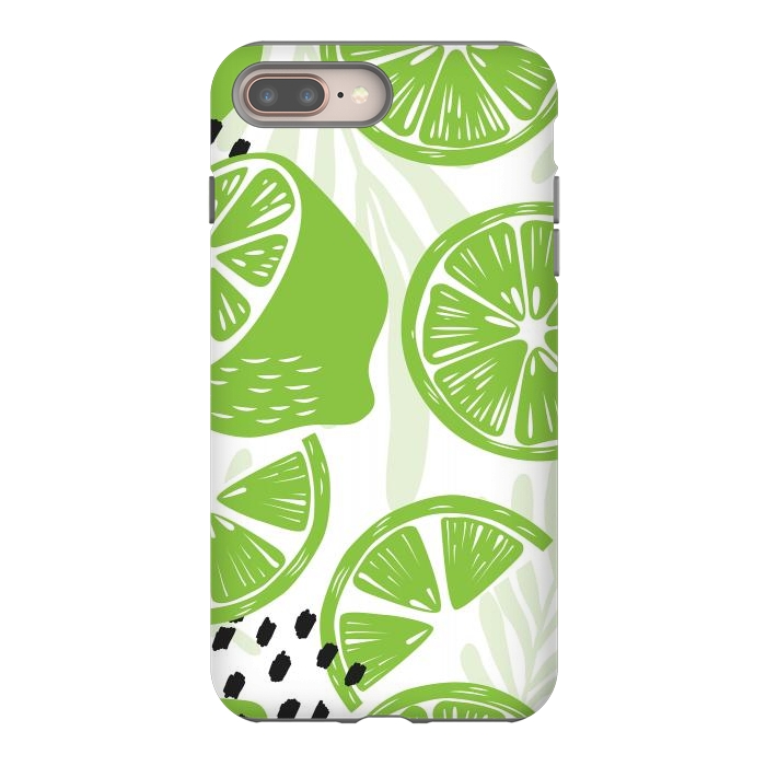 iPhone 7 plus StrongFit Lime pattern 03 by Jelena Obradovic