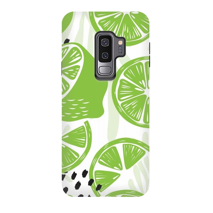 Galaxy S9 plus StrongFit Lime pattern 03 by Jelena Obradovic