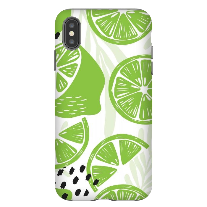 iPhone Xs Max StrongFit Lime pattern 03 by Jelena Obradovic