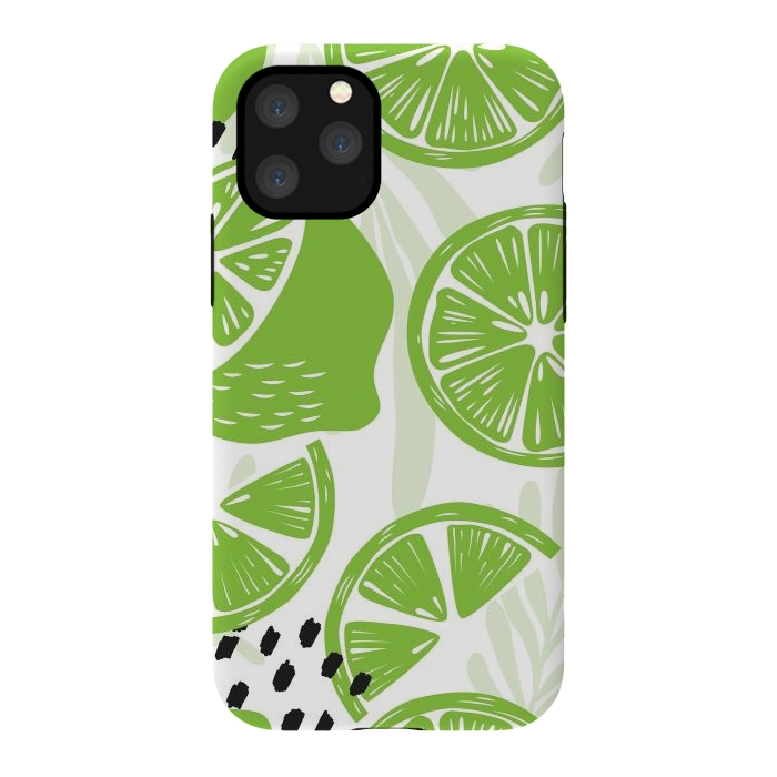 iPhone 11 Pro StrongFit Lime pattern 03 by Jelena Obradovic