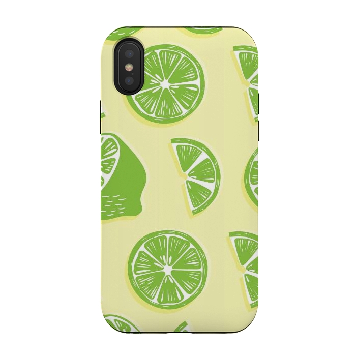 iPhone Xs / X StrongFit Lime pattern 04 by Jelena Obradovic