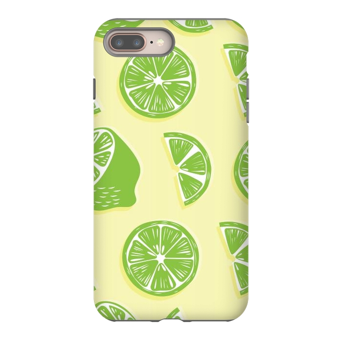 iPhone 8 plus StrongFit Lime pattern 04 by Jelena Obradovic