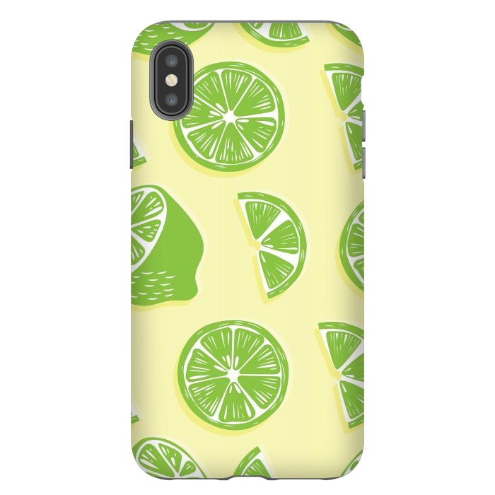 iPhone Xs Max StrongFit Lime pattern 04 by Jelena Obradovic