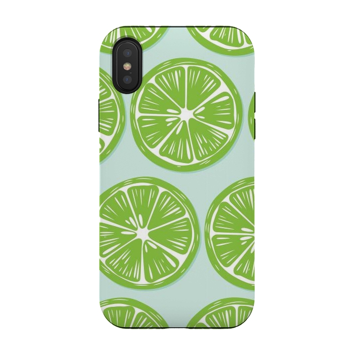 iPhone Xs / X StrongFit Lime pattern 05 by Jelena Obradovic