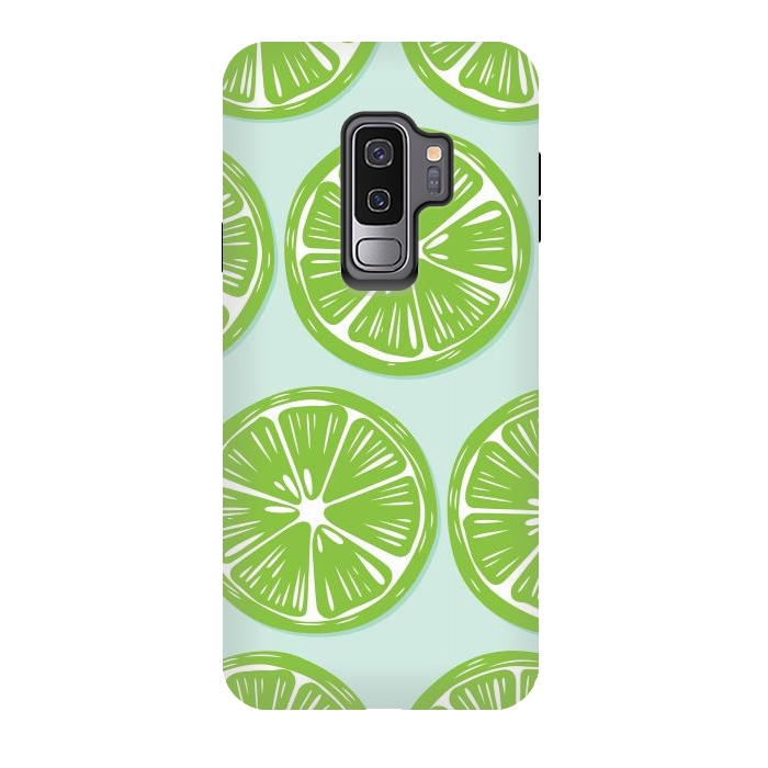 Galaxy S9 plus StrongFit Lime pattern 05 by Jelena Obradovic