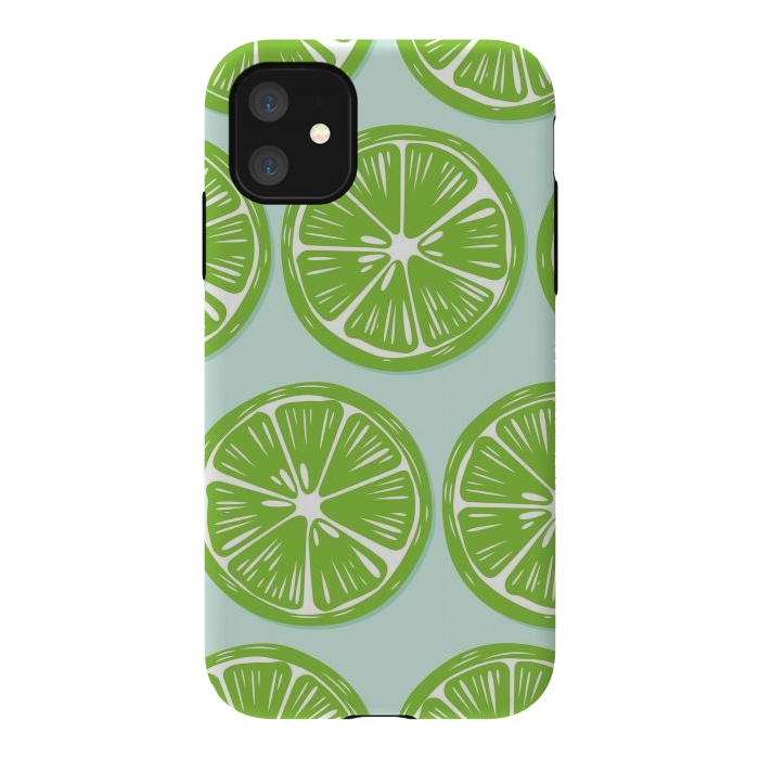 iPhone 11 StrongFit Lime pattern 05 by Jelena Obradovic