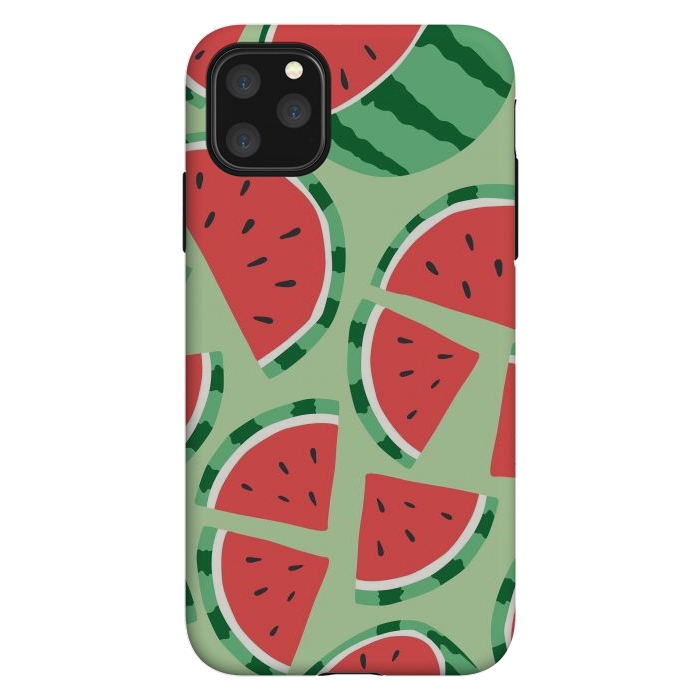 iPhone 11 Pro Max StrongFit Watermelon pattern 01 by Jelena Obradovic