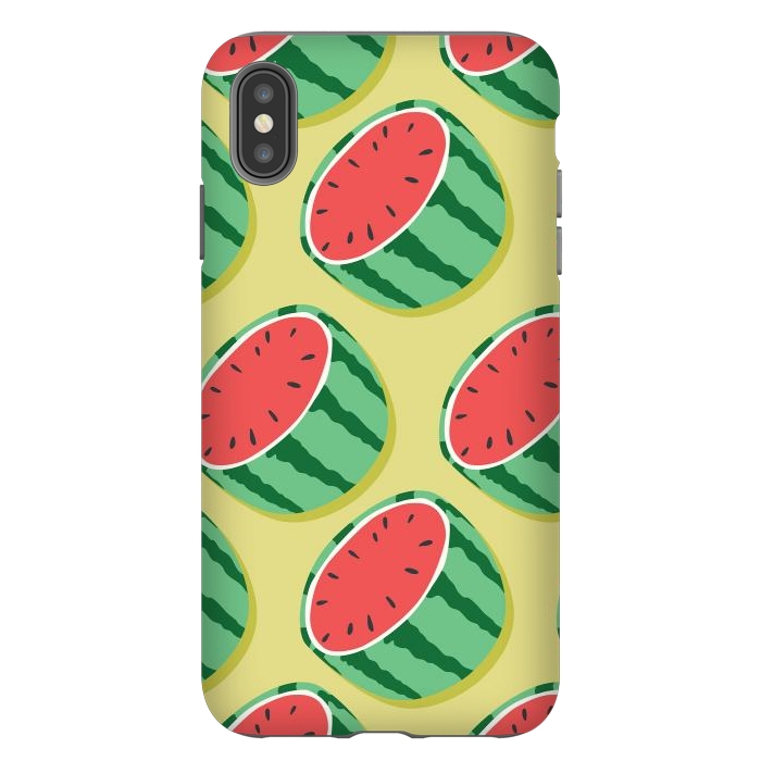 iPhone Xs Max StrongFit Watermelon pattern 02 by Jelena Obradovic