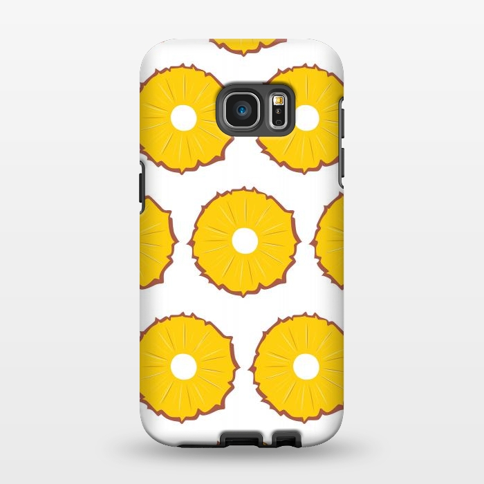 Galaxy S7 EDGE StrongFit Pineapple pattern 01 by Jelena Obradovic