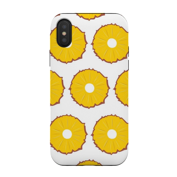iPhone Xs / X StrongFit Pineapple pattern 01 by Jelena Obradovic