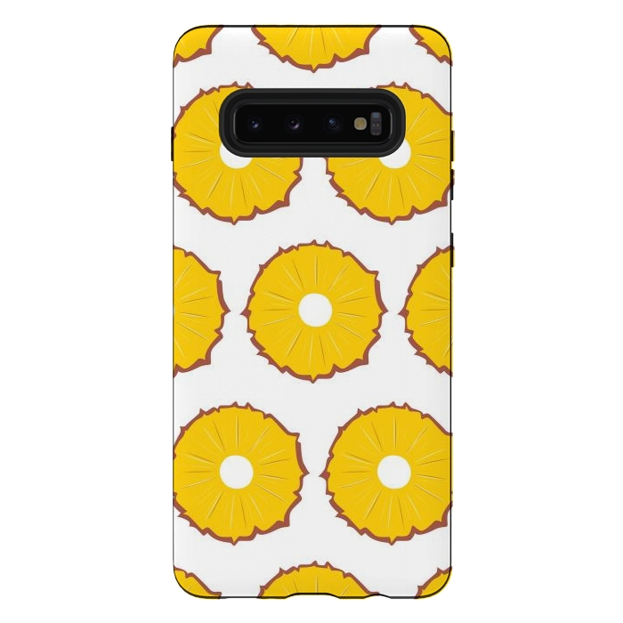 Galaxy S10 plus StrongFit Pineapple pattern 01 by Jelena Obradovic