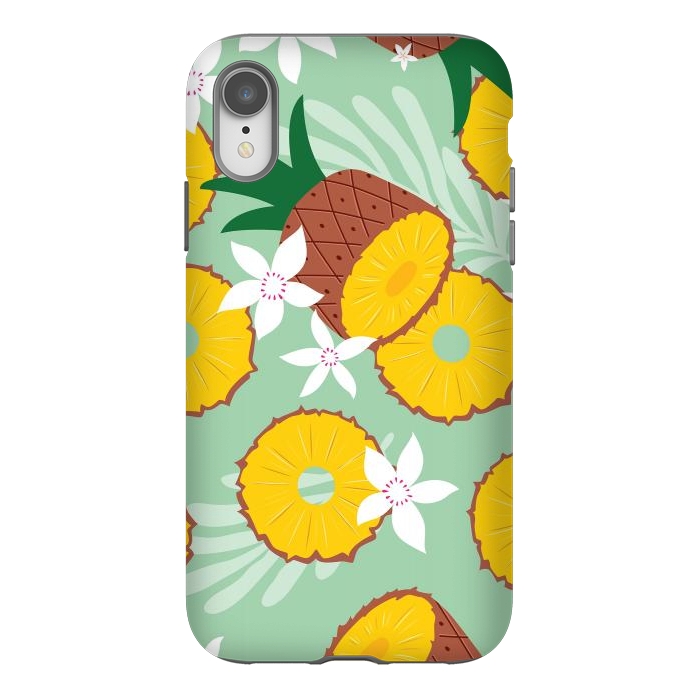 iPhone Xr StrongFit Pineapple pattern 02 by Jelena Obradovic