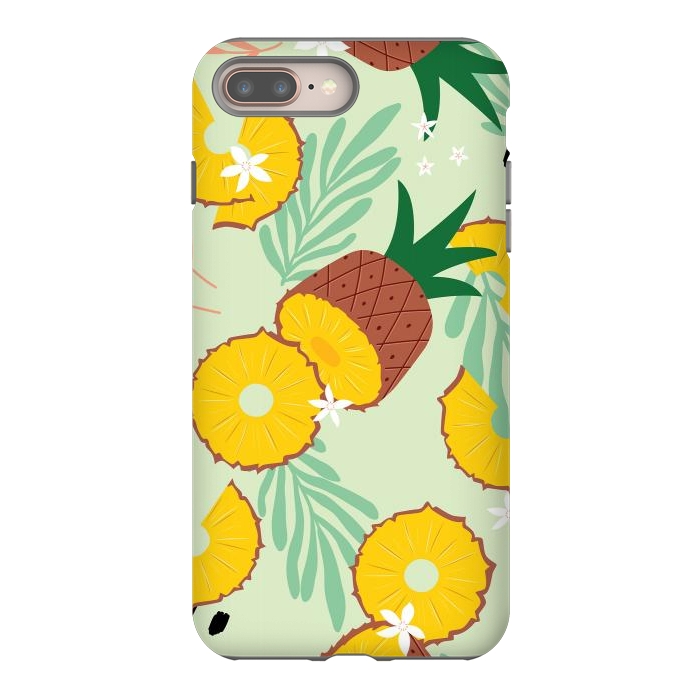 iPhone 8 plus StrongFit Pineapple pattern 03 by Jelena Obradovic