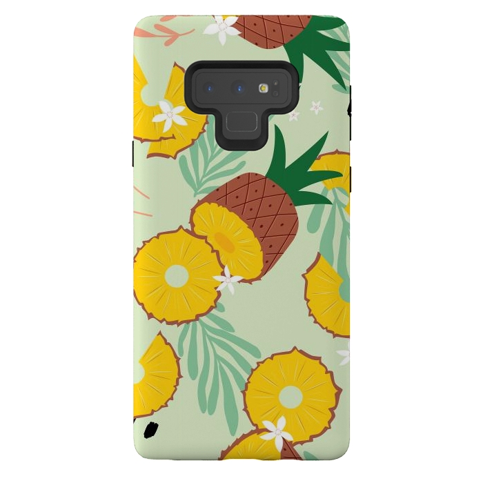 Galaxy Note 9 StrongFit Pineapple pattern 03 by Jelena Obradovic