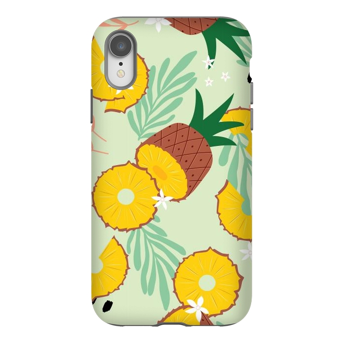 iPhone Xr StrongFit Pineapple pattern 03 by Jelena Obradovic