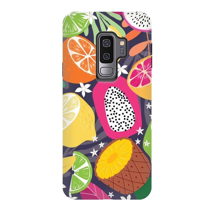 Galaxy S9 plus StrongFit Tropical fruit pattern 01 by Jelena Obradovic
