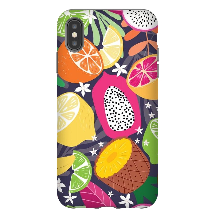 iPhone Xs Max StrongFit Tropical fruit pattern 01 by Jelena Obradovic