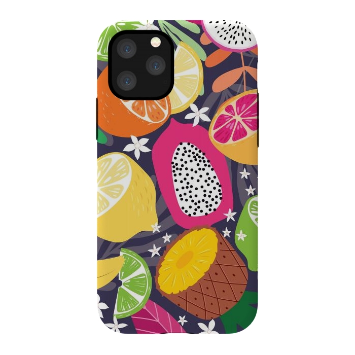 iPhone 11 Pro StrongFit Tropical fruit pattern 01 by Jelena Obradovic