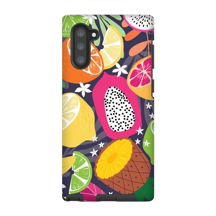 Galaxy Note 10 StrongFit Tropical fruit pattern 01 by Jelena Obradovic