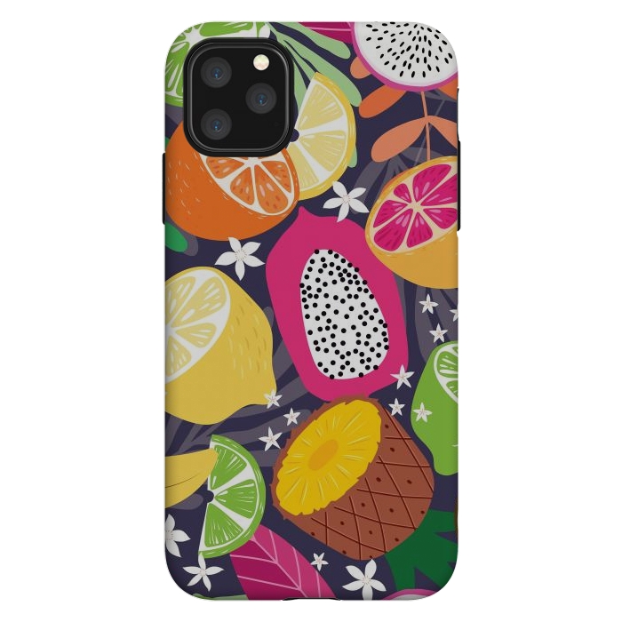 iPhone 11 Pro Max StrongFit Tropical fruit pattern 01 by Jelena Obradovic